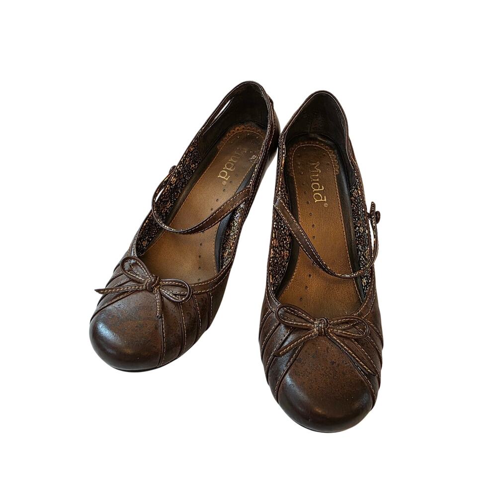 Vtg Mudd Sadie Pumps Heels Oxford Womens 7.5M Manmade Materials y2k RARE